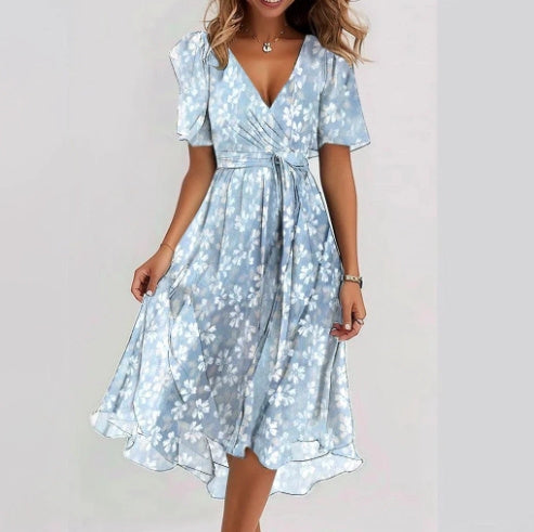 WW | Damenkleid Mit V-ausschnitt