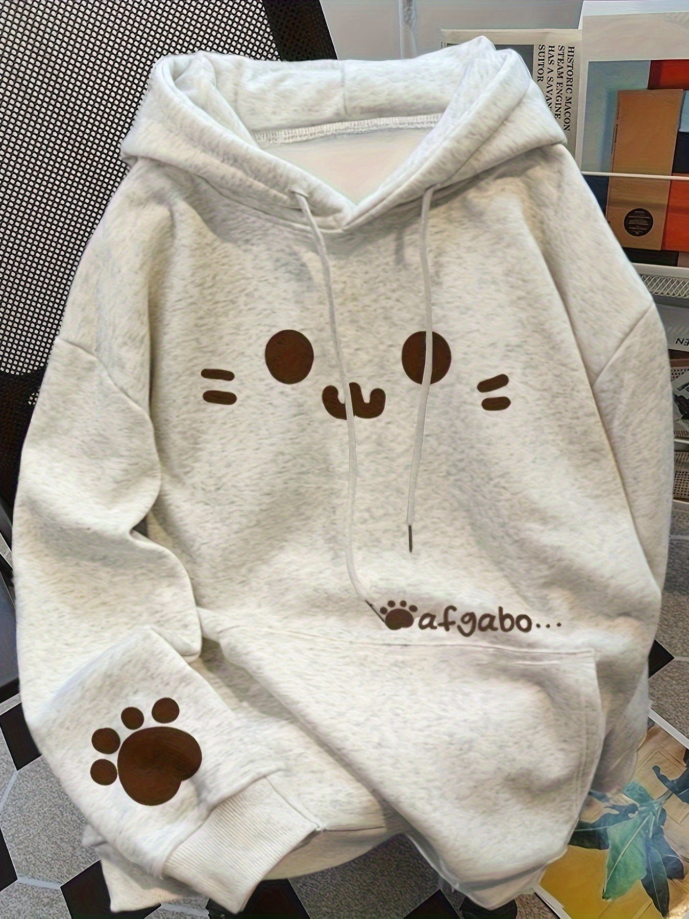 WW | Sweat-Pullover Hoodie mit Kapuze und Backprint für Damen - Perfekt für den Alltag