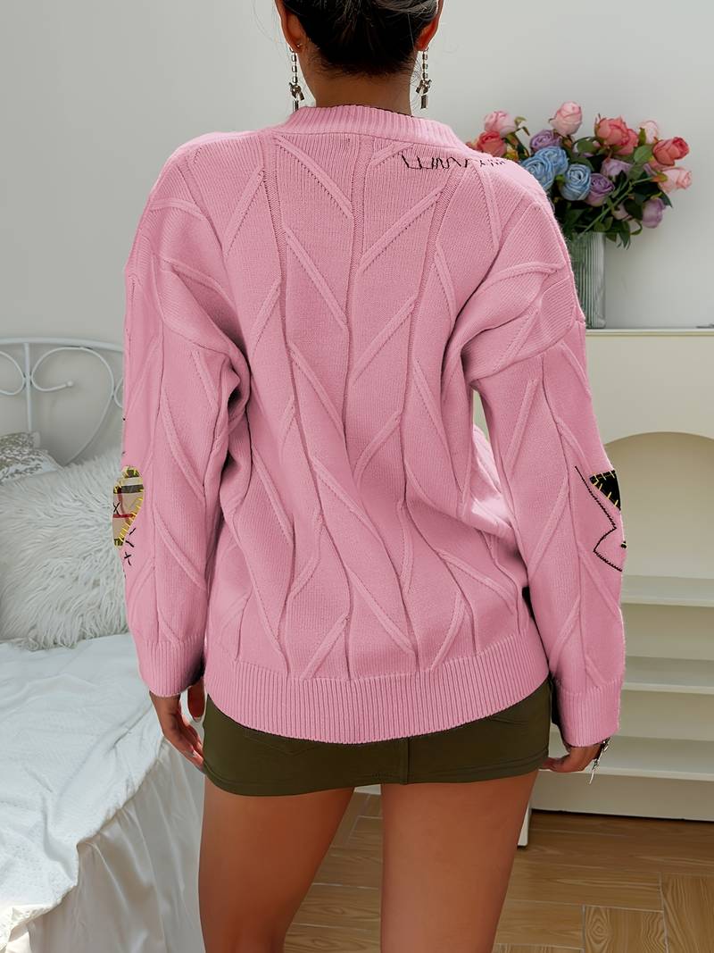 WW | elegant knitted sweater with embroidery