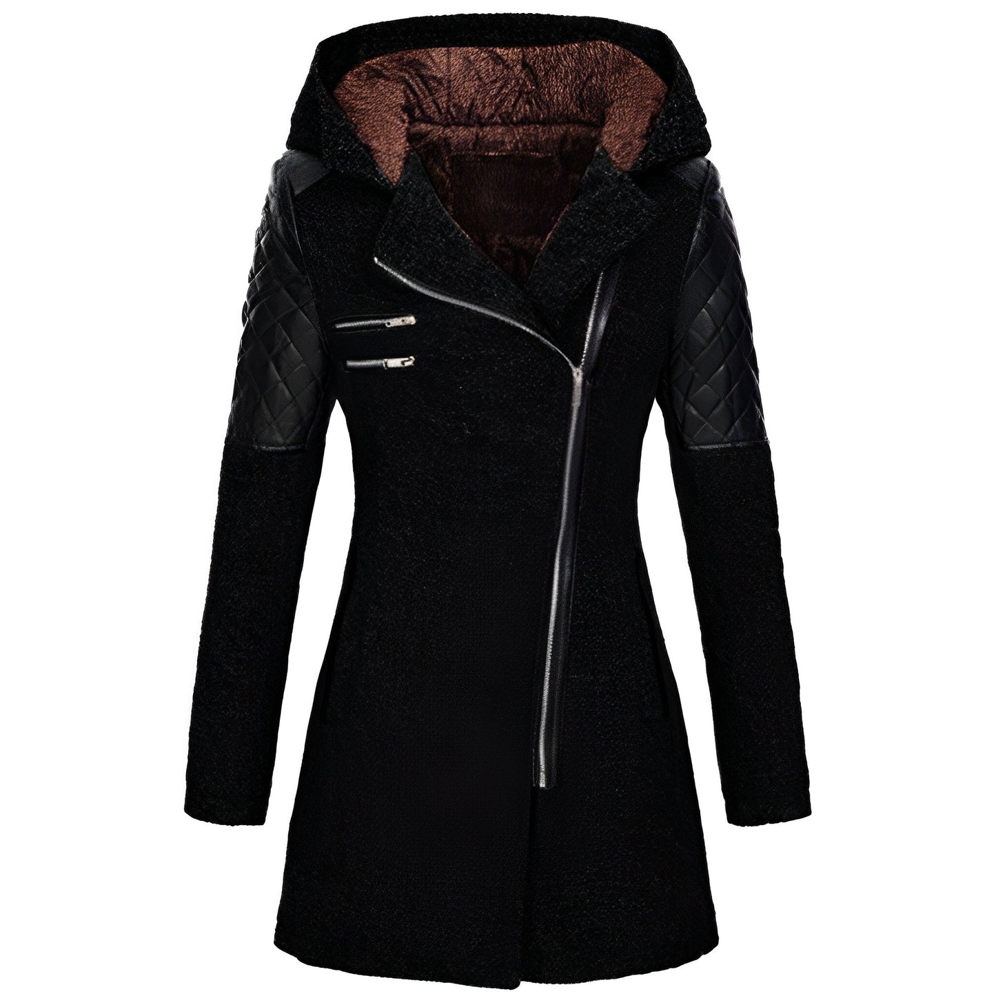 WW | Winterlicher Woll|Trenchcoat Mit Kapuze