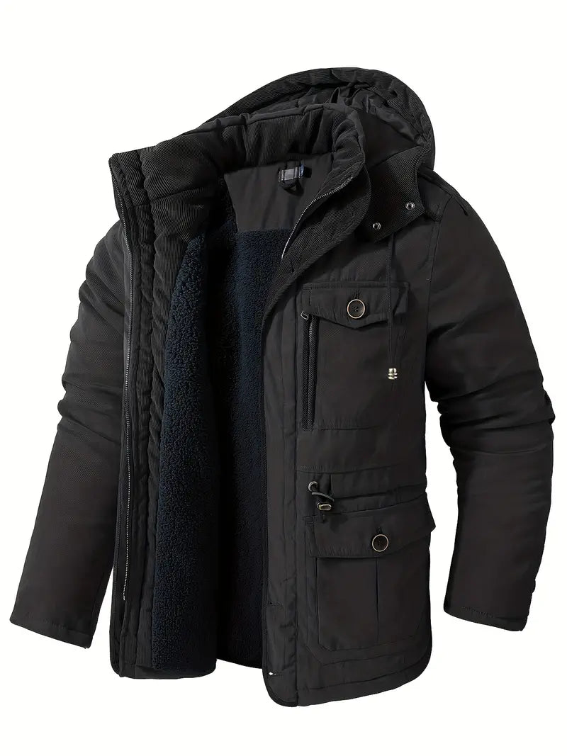 WW | HerrenWinterjacke mit Kapuze und Taschen
