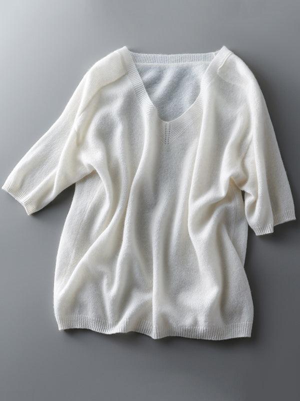 WW | Luxury soft cashmere V-neck sweater for women