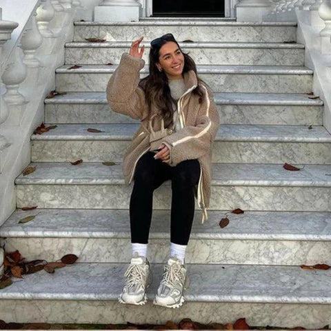 WW | Damenmantel mit Reißverschluss - Lässiger Stil