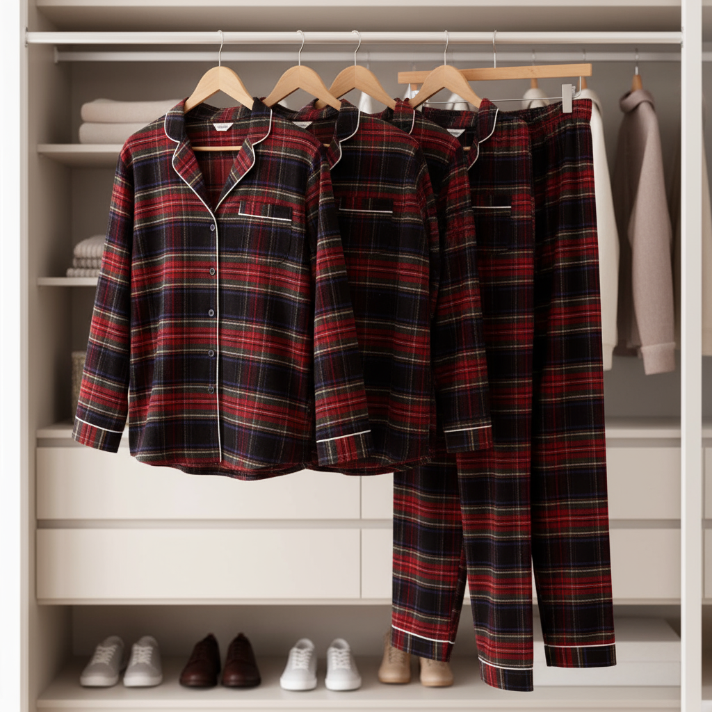 WW | Christmas Red Plaid Button-Front Family Pajama Sets