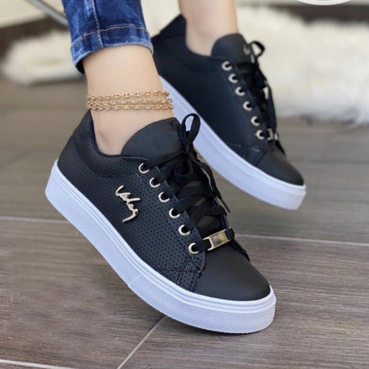 WW Damen-Sneaker: Flache, atmungsaktive Schnürschuhe für Mädchen"