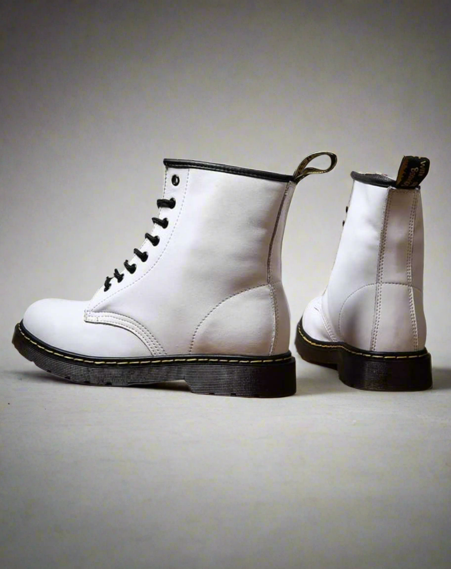 WW | Lederstiefel Schnürung Robustes Design Dicke Sohle Für Guten Grip