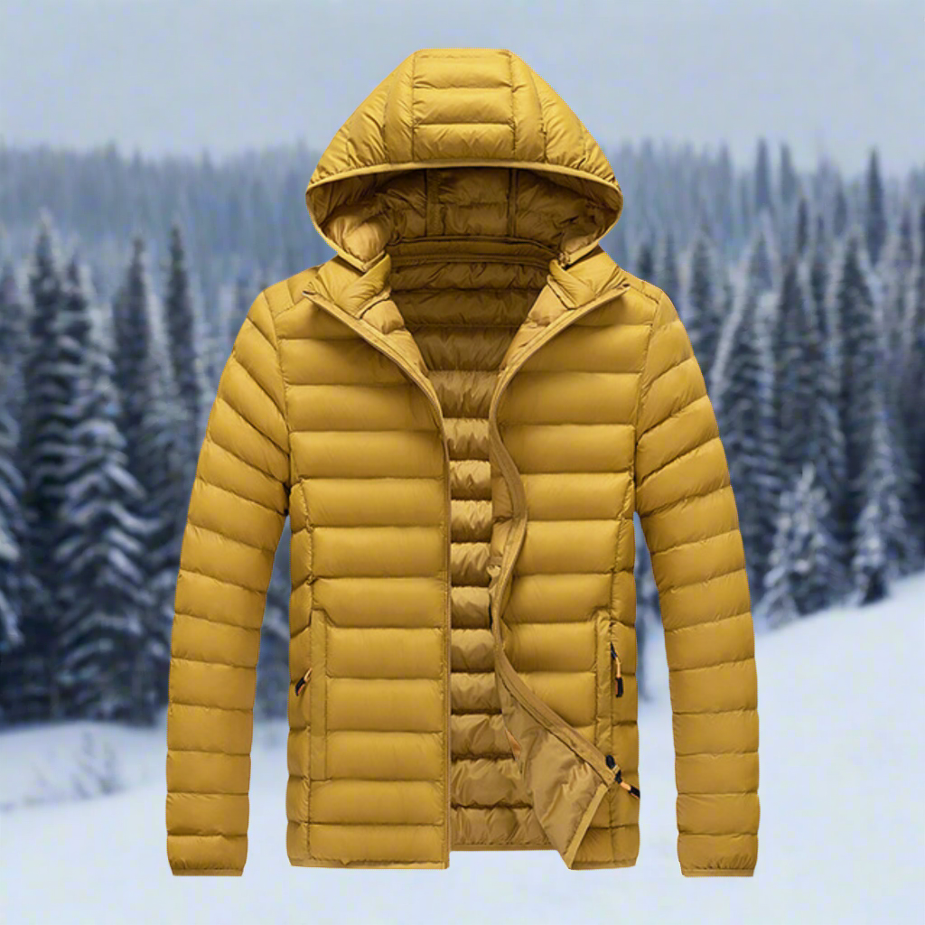 WW | Daunenjacke - Leichtes Steppdesign - Abnehmbare Kapuze - Winddicht und Warm