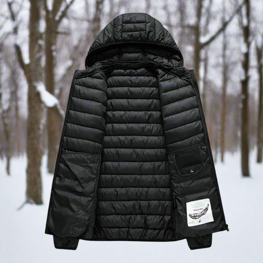 WW | Daunenjacke - Leichtes Steppdesign - Abnehmbare Kapuze - Winddicht und Warm