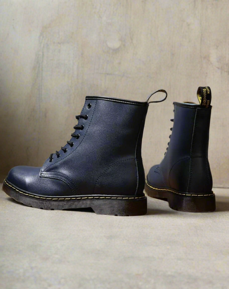 WW | Lederstiefel Schnürung Robustes Design Dicke Sohle Für Guten Grip