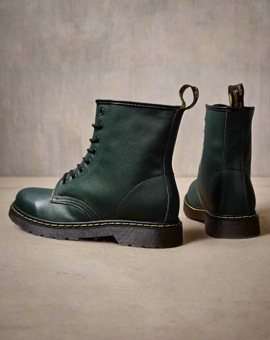 WW | Lederstiefel Schnürung Robustes Design Dicke Sohle Für Guten Grip