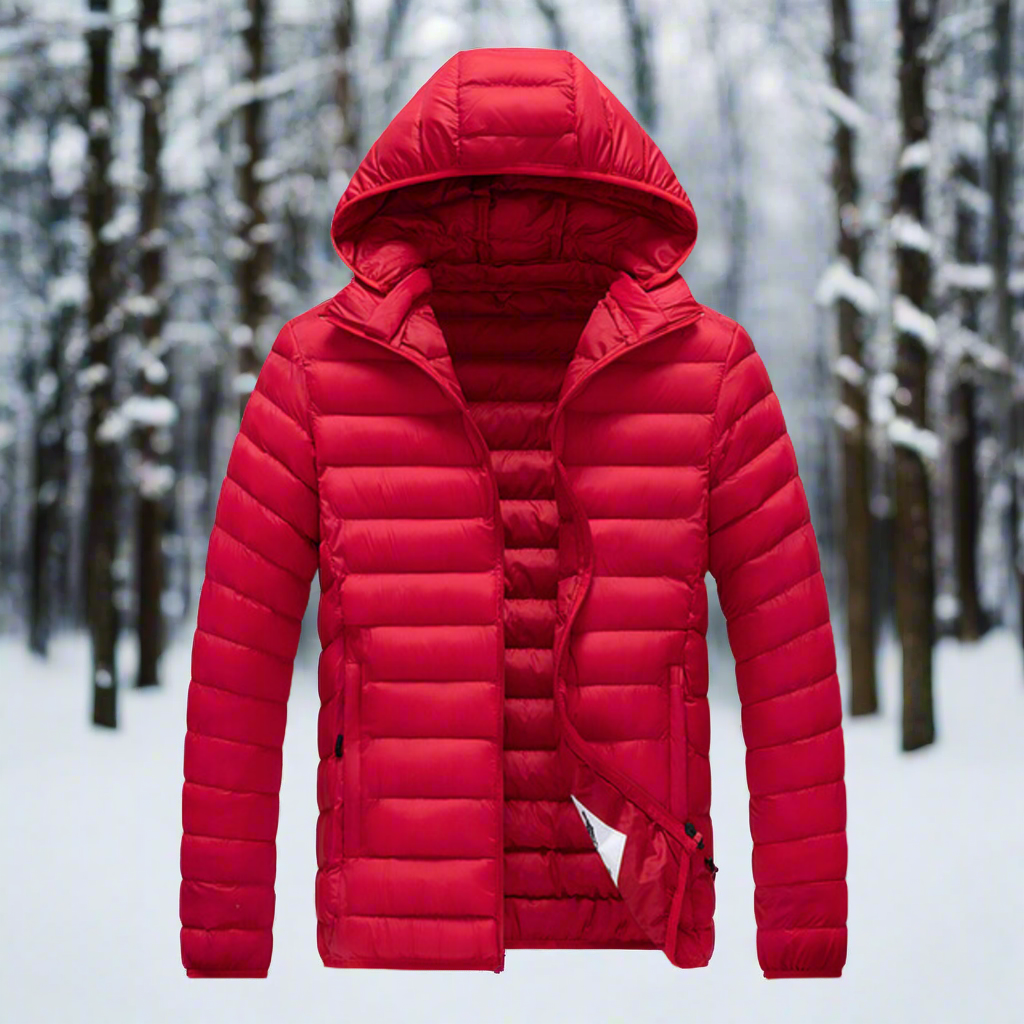 WW | Daunenjacke - Leichtes Steppdesign - Abnehmbare Kapuze - Winddicht und Warm