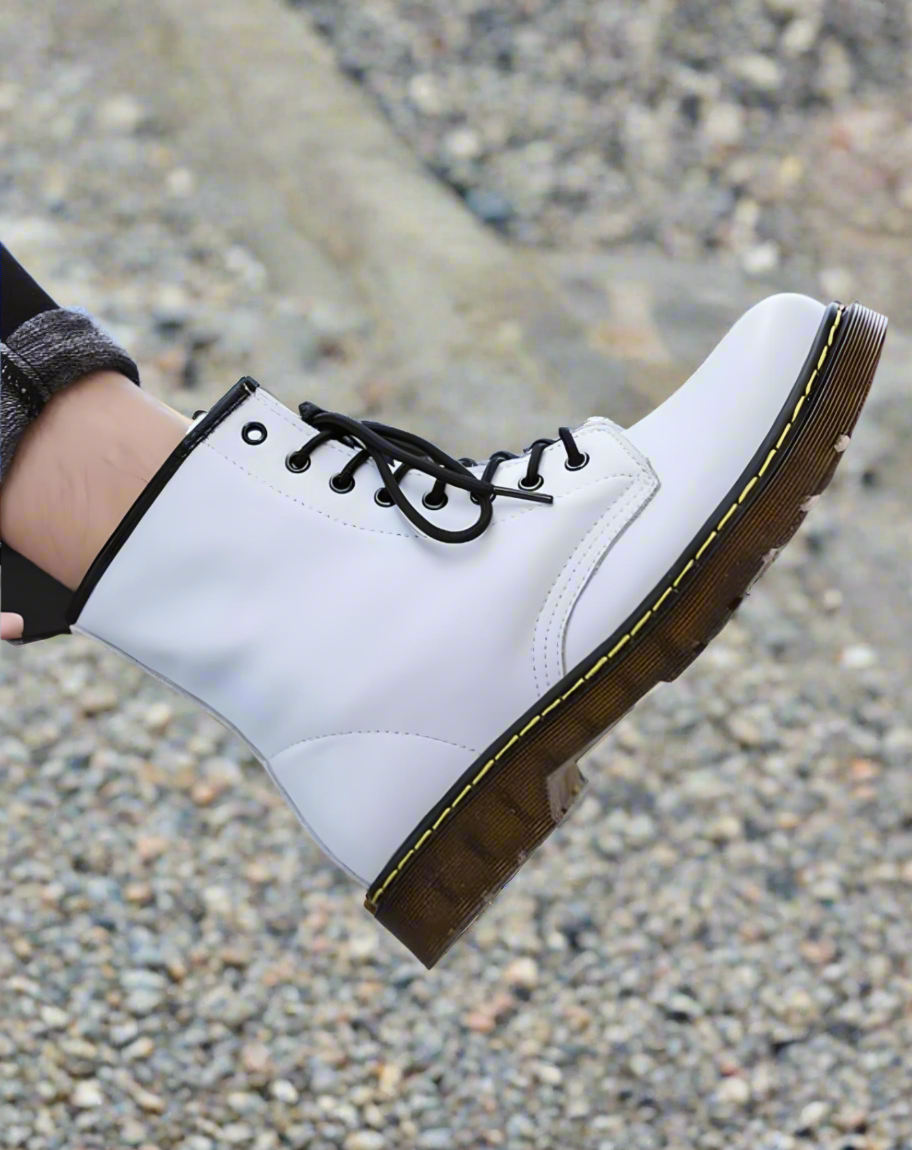 WW | Lederstiefel Schnürung Robustes Design Dicke Sohle Für Guten Grip