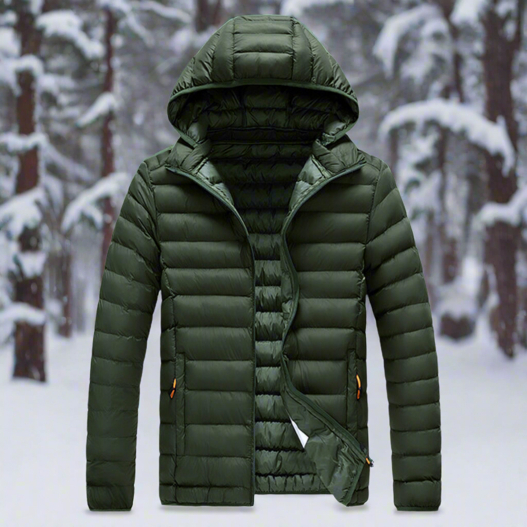 WW | Daunenjacke - Leichtes Steppdesign - Abnehmbare Kapuze - Winddicht und Warm