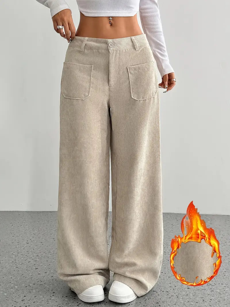 WW | Wide-leg corduroy trousers