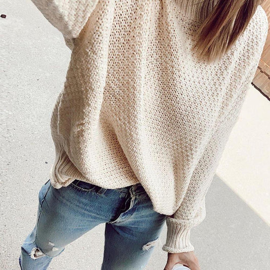 WW | Unifarbener Langärmeliger Pullover
