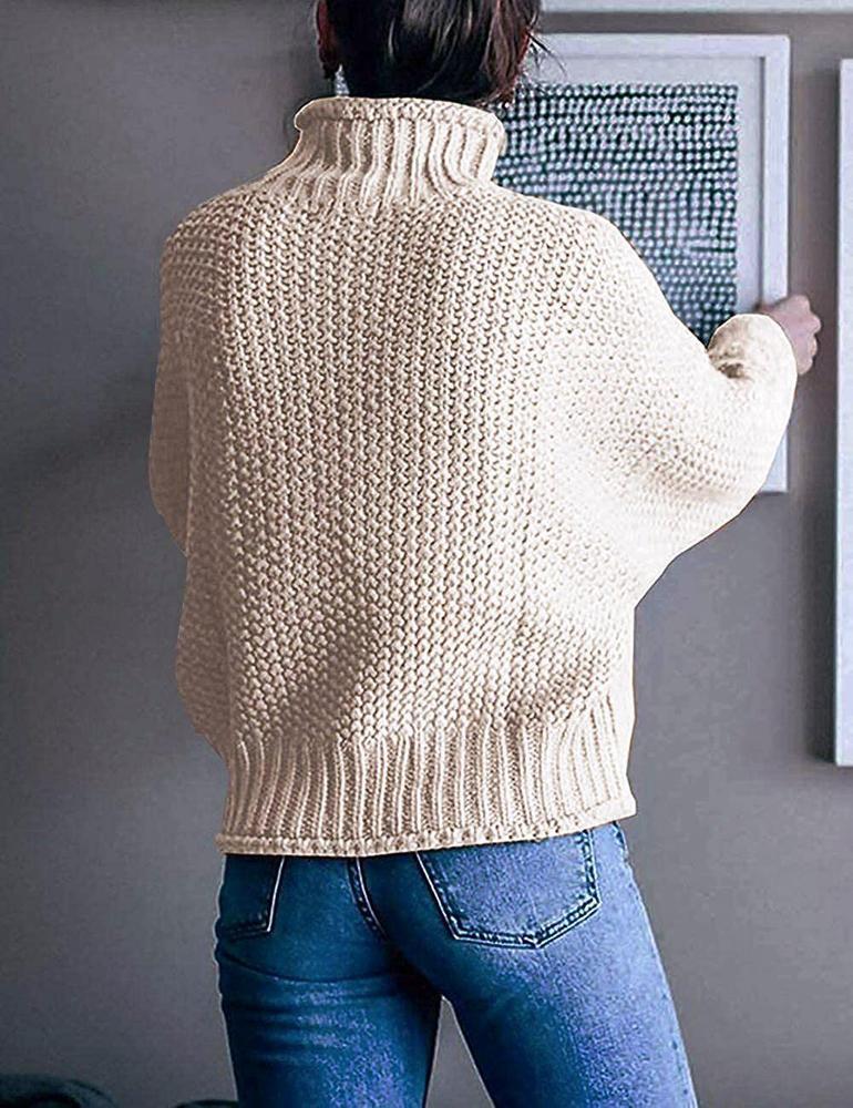 WW | Solid-colored Long-sleeved Sweater