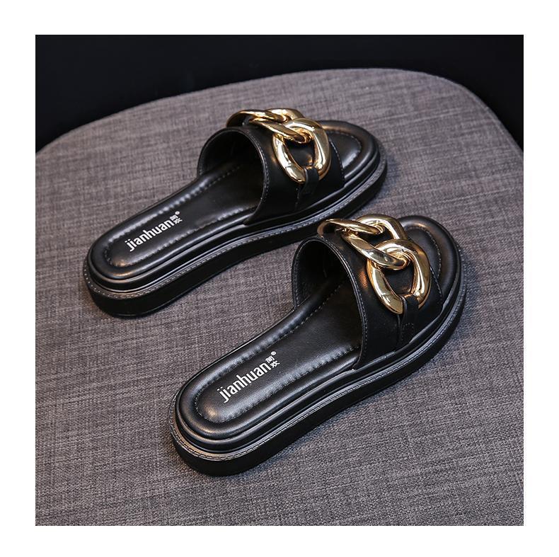 WW | Sandals women with platform and golden chain