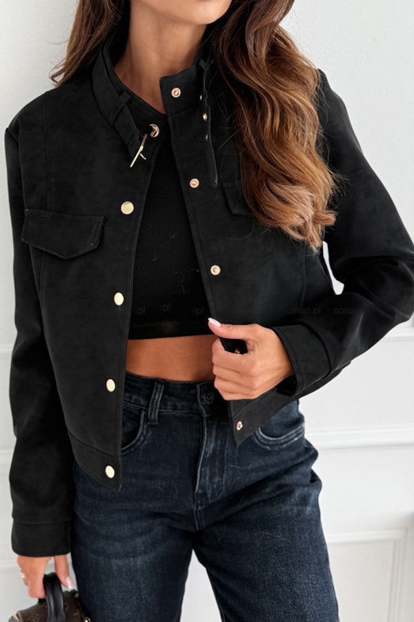 WW | Stylish long-sleeved casual jacket with buttons