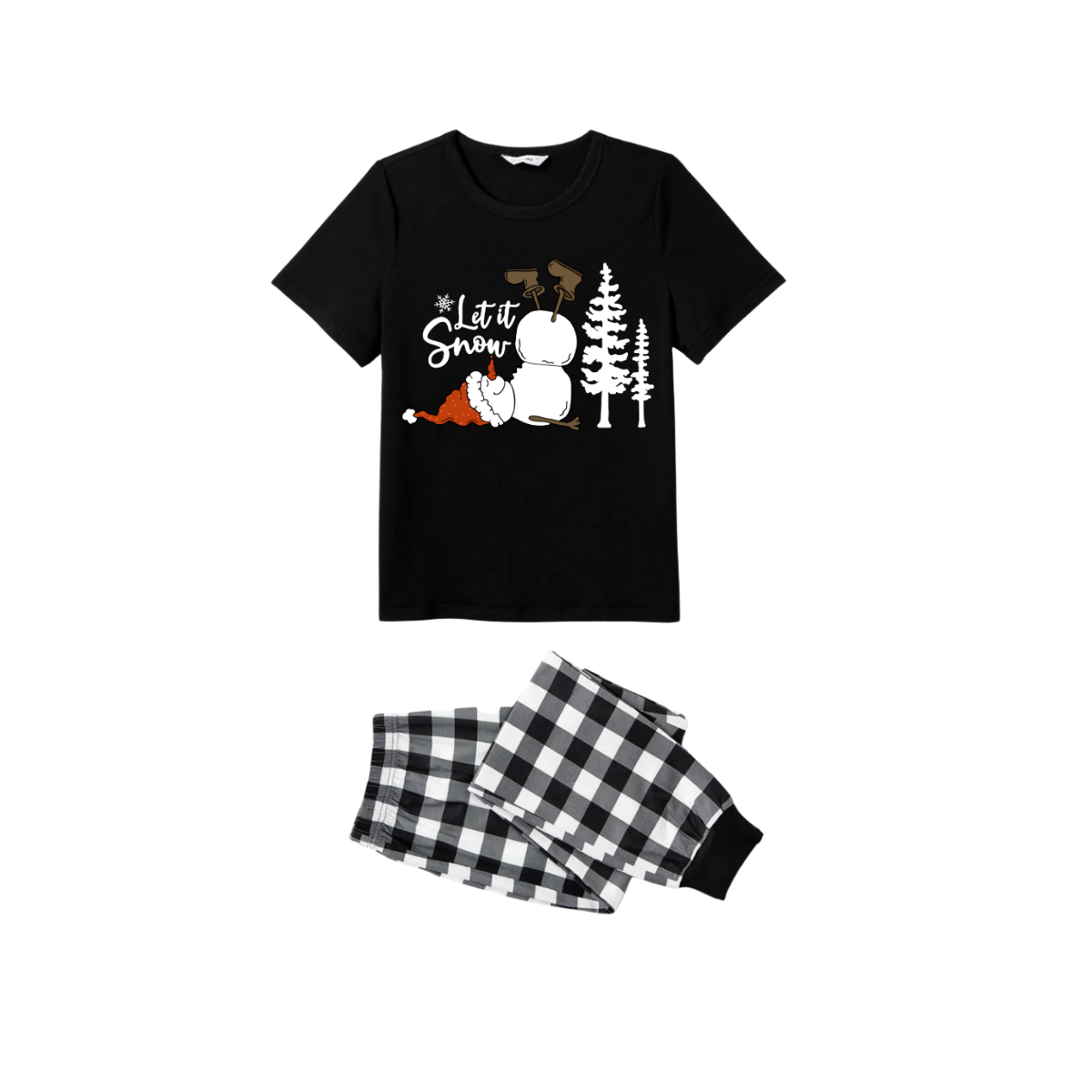 WW | Let It Snow Snowman Couple Christmas Pajama Set