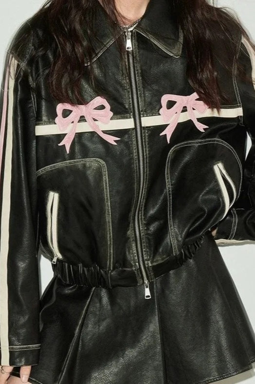 WW | Dekor Faux Leder Bikerjacke