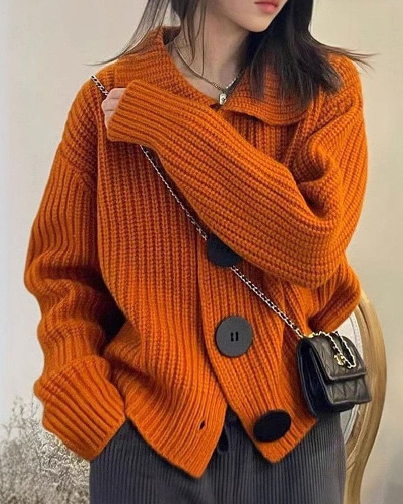 WW | Strickjacke mit großen Knöpfen