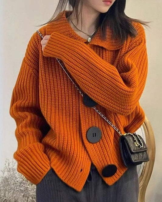 WW | Strickjacke mit großen Knöpfen
