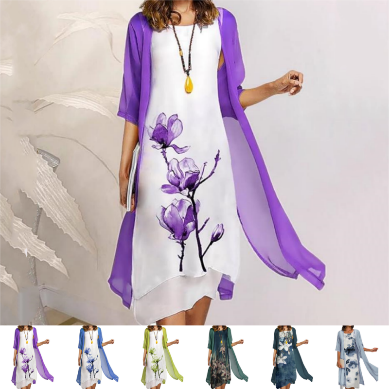 WW | Stilvolles Anzugskleid Mit Blumenmuster