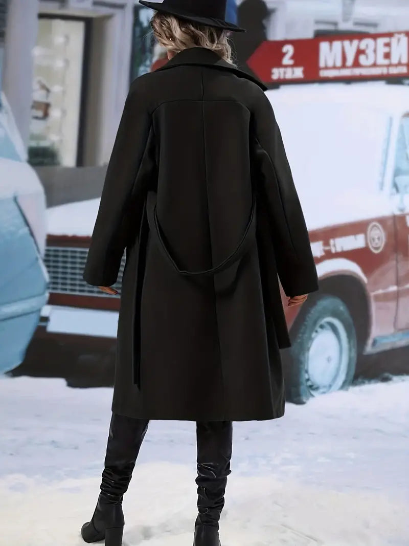 WW | Elegant Double-Breasted Midi Winter Coat