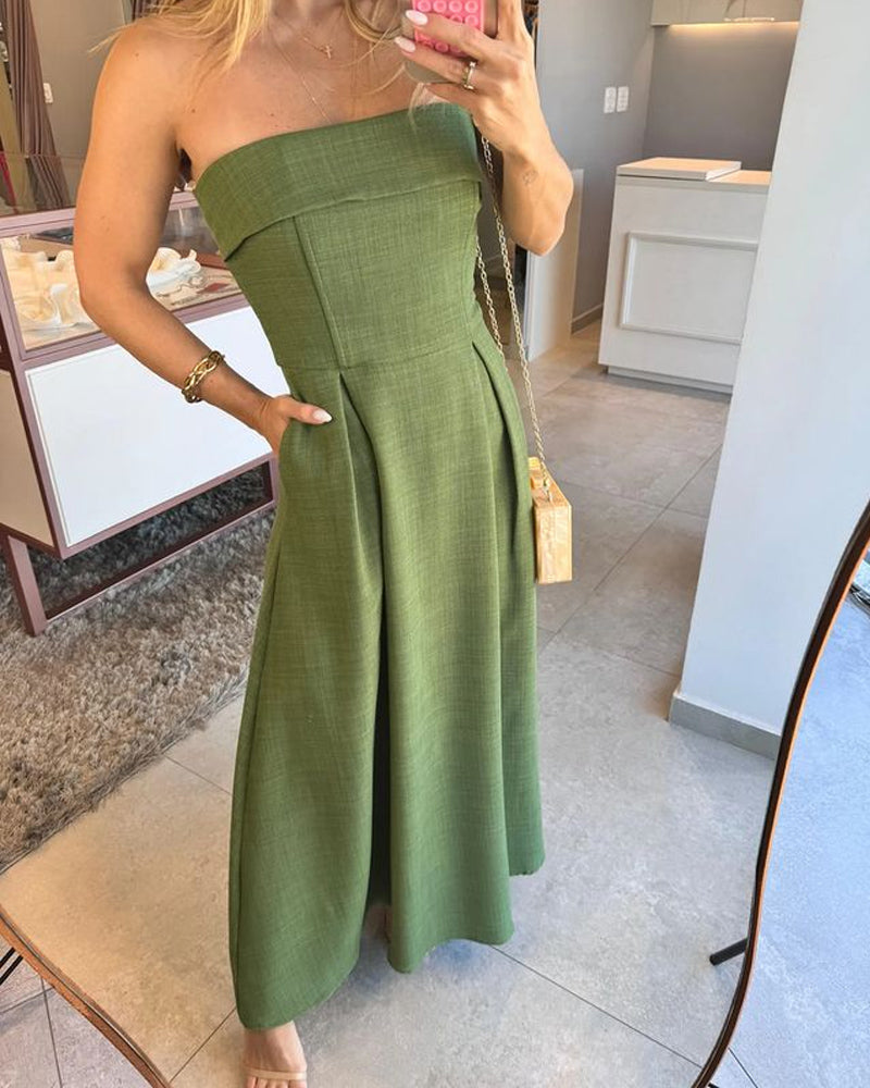 Annie - Elegant Off-the-Shoulder Midi Dress