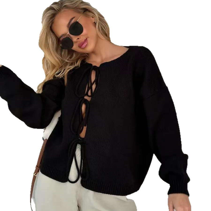 WW | Stylish short cardigan with lacing