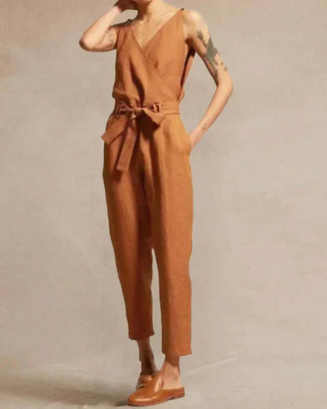 WW | Neck Sleeveless Jumpsuit