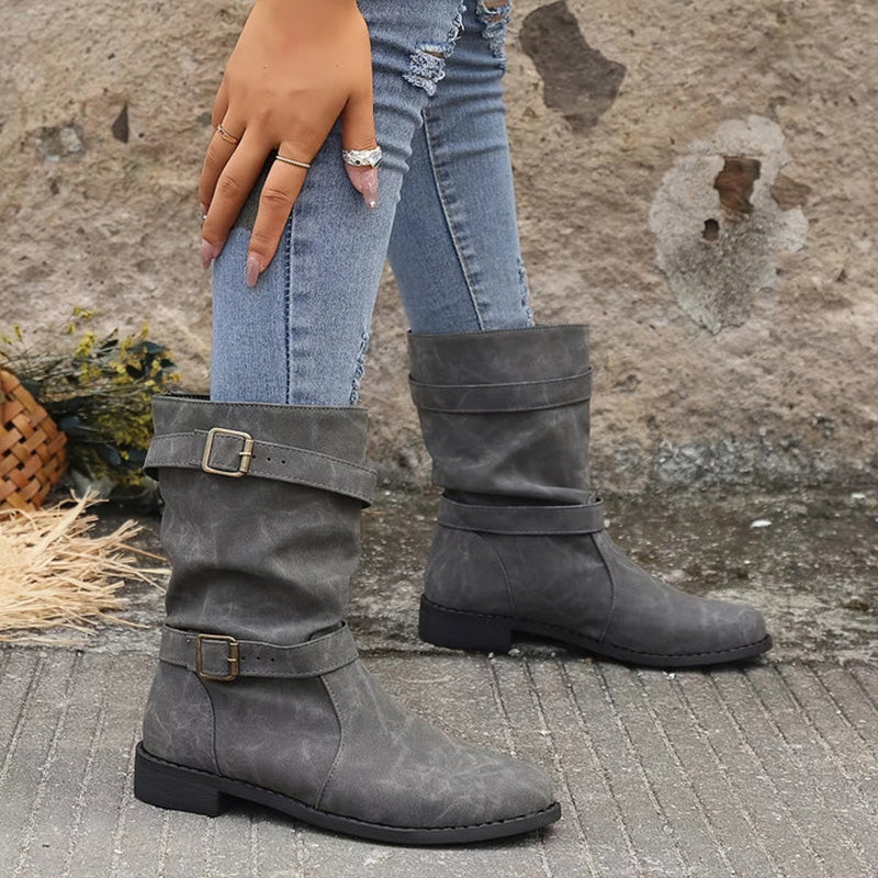WW | Lederstiefel mit Schnallendetail