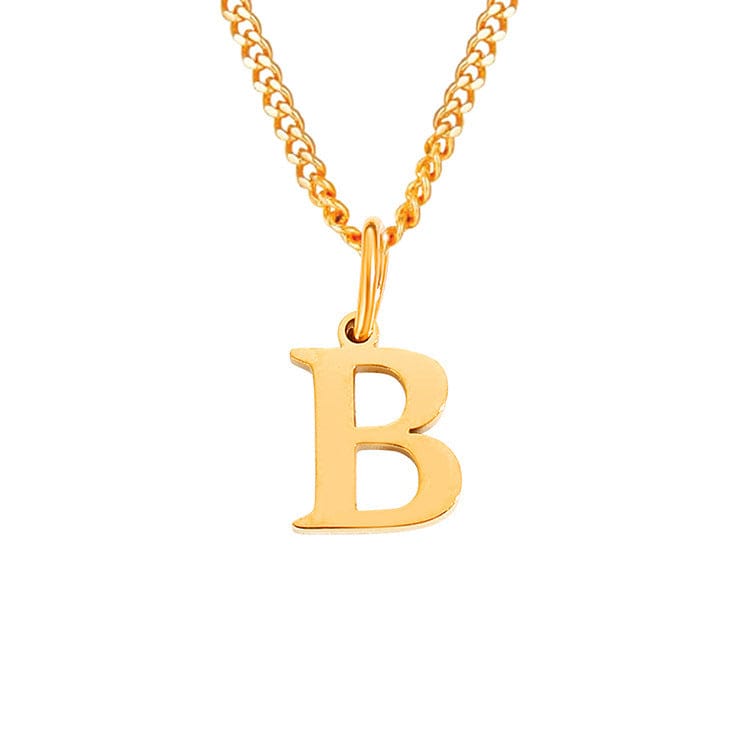 WW | Letter All Match 14k Stainless Steel Necklace