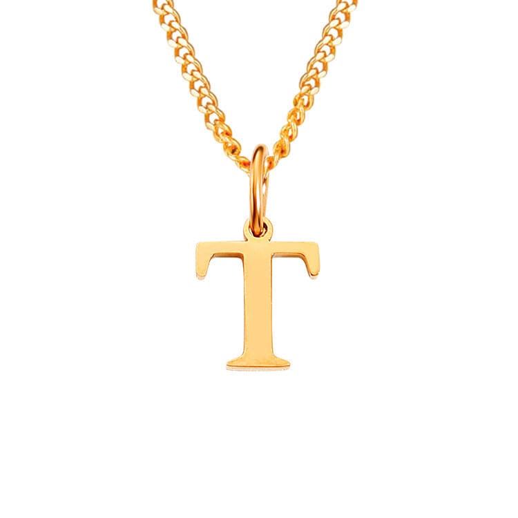 WW | Letter All Match 14k Stainless Steel Necklace
