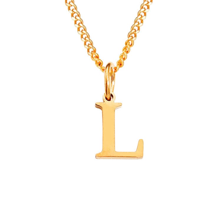 WW | Letter All Match 14k Stainless Steel Necklace