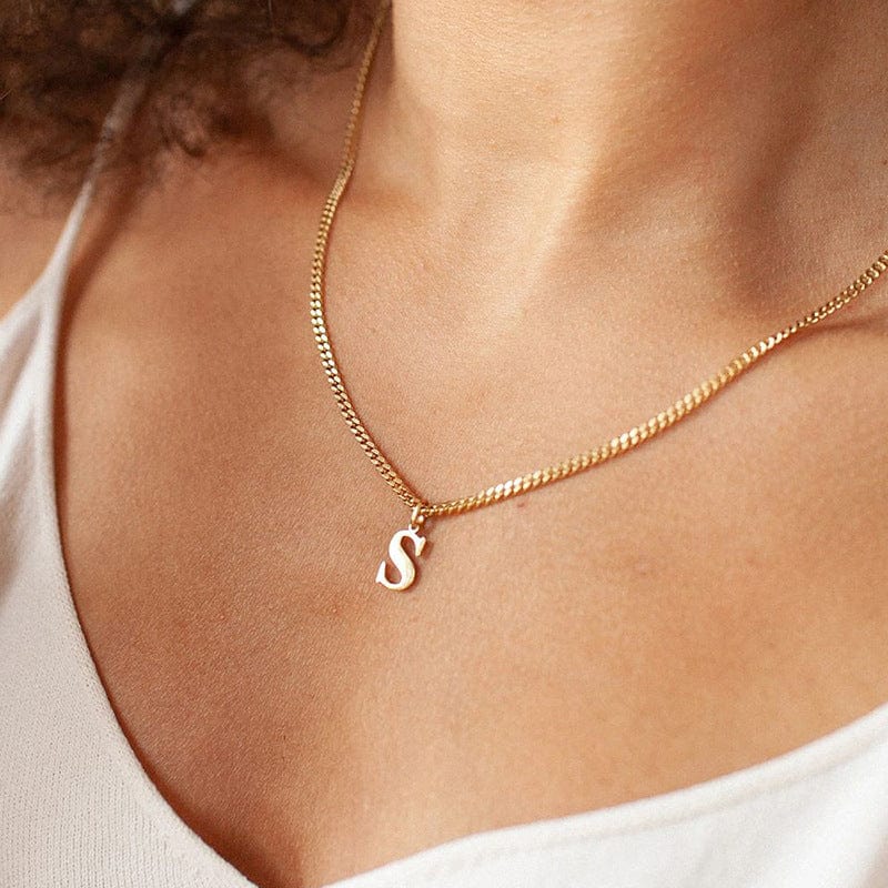 WW | Letter All Match 14k Stainless Steel Necklace