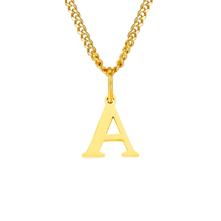 WW | Letter All Match 14k Stainless Steel Necklace