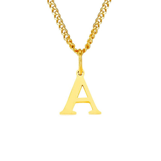 WW | Letter All Match 14k Stainless Steel Necklace