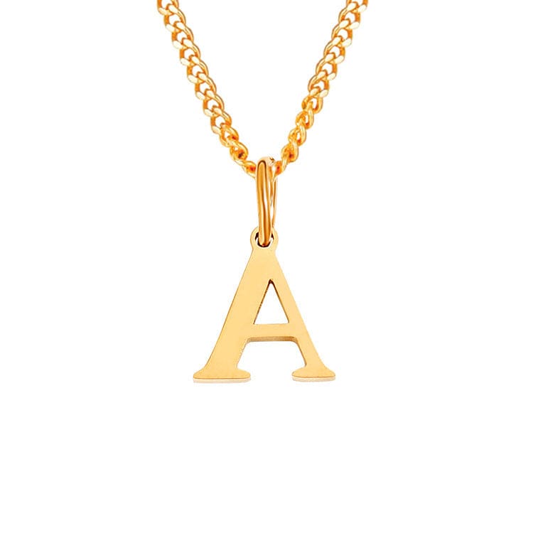 WW | Letter All Match 14k Stainless Steel Necklace