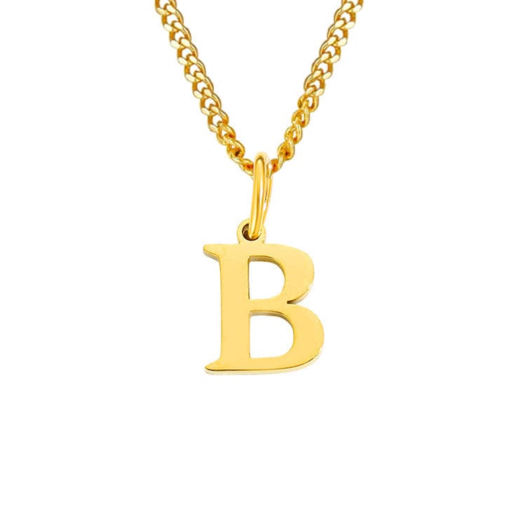 WW | Letter All Match 14k Stainless Steel Necklace