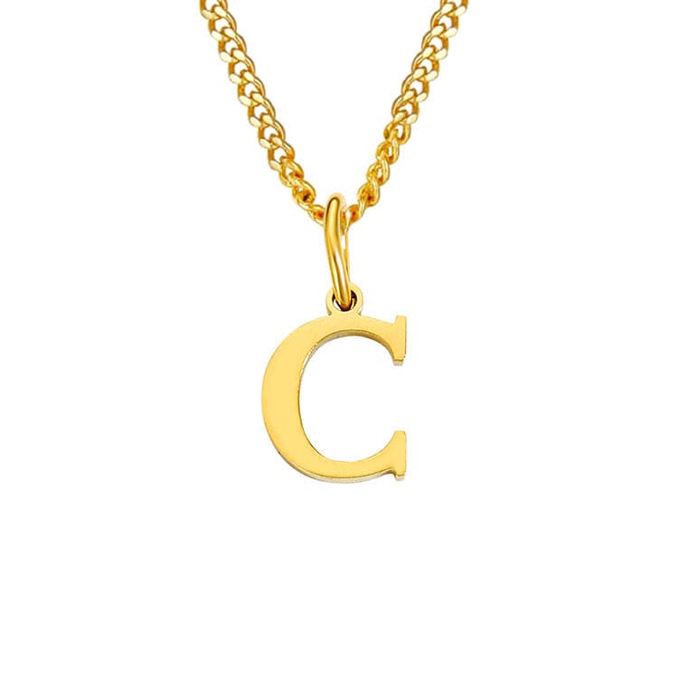 WW | Letter All Match 14k Stainless Steel Necklace