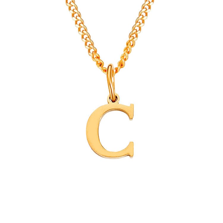 WW | Letter All Match 14k Stainless Steel Necklace