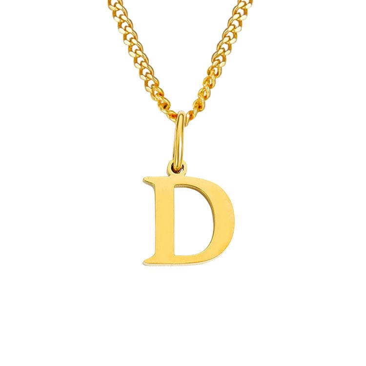 WW | Letter All Match 14k Stainless Steel Necklace