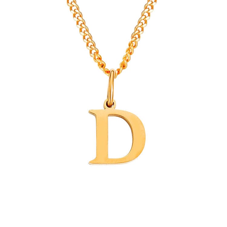 WW | Letter All Match 14k Stainless Steel Necklace