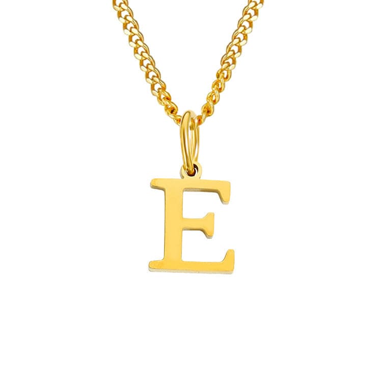 WW | Letter All Match 14k Stainless Steel Necklace