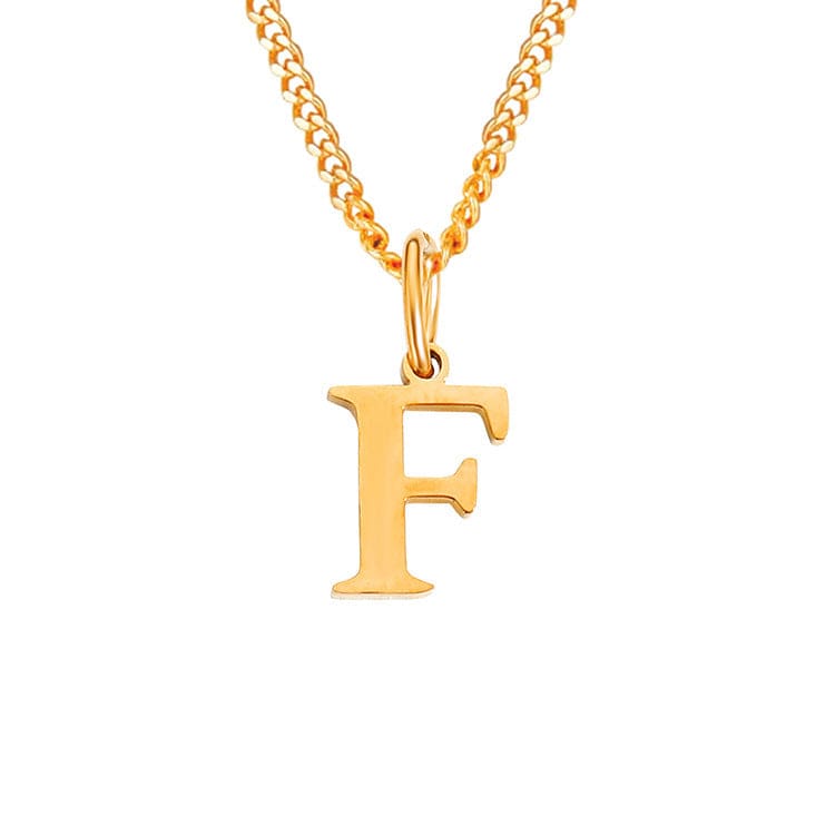 WW | Letter All Match 14k Stainless Steel Necklace