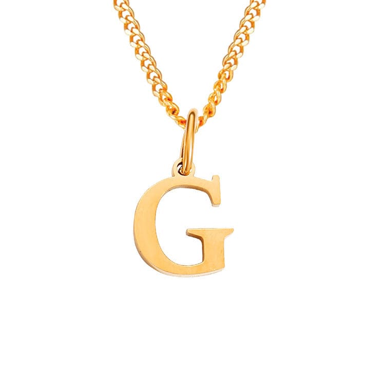 WW | Letter All Match 14k Stainless Steel Necklace