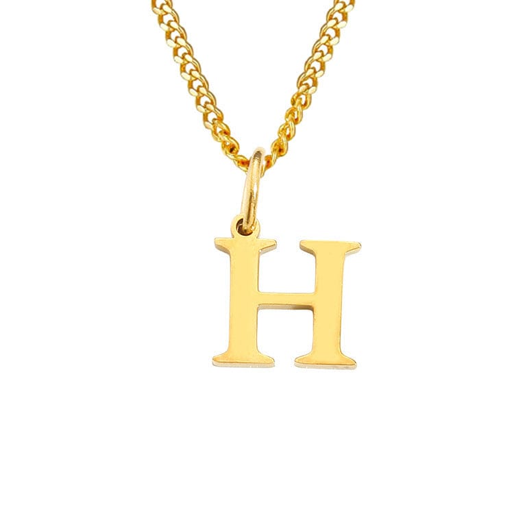 WW | Letter All Match 14k Stainless Steel Necklace