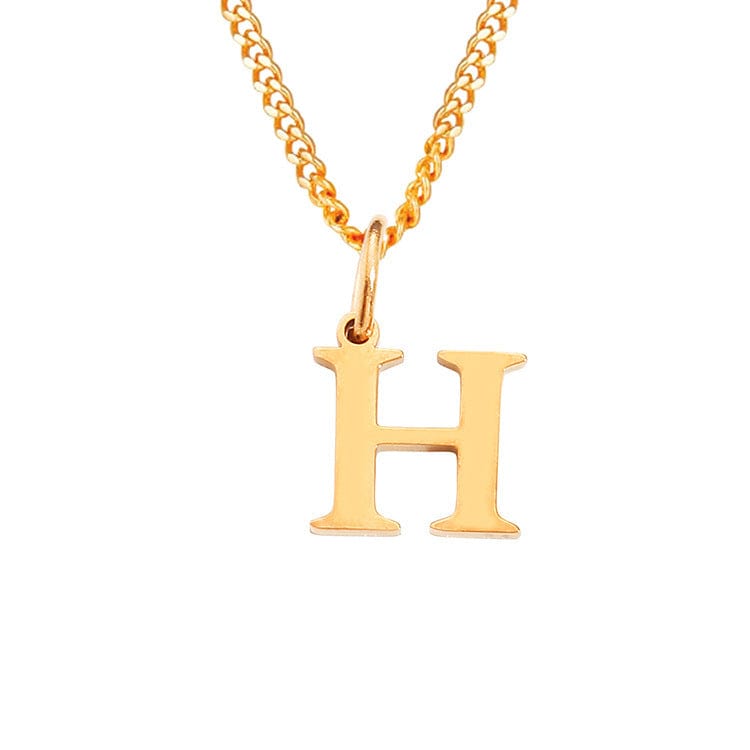 WW | Letter All Match 14k Stainless Steel Necklace