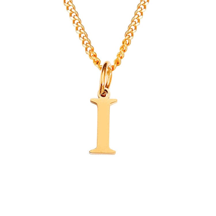 WW | Letter All Match 14k Stainless Steel Necklace